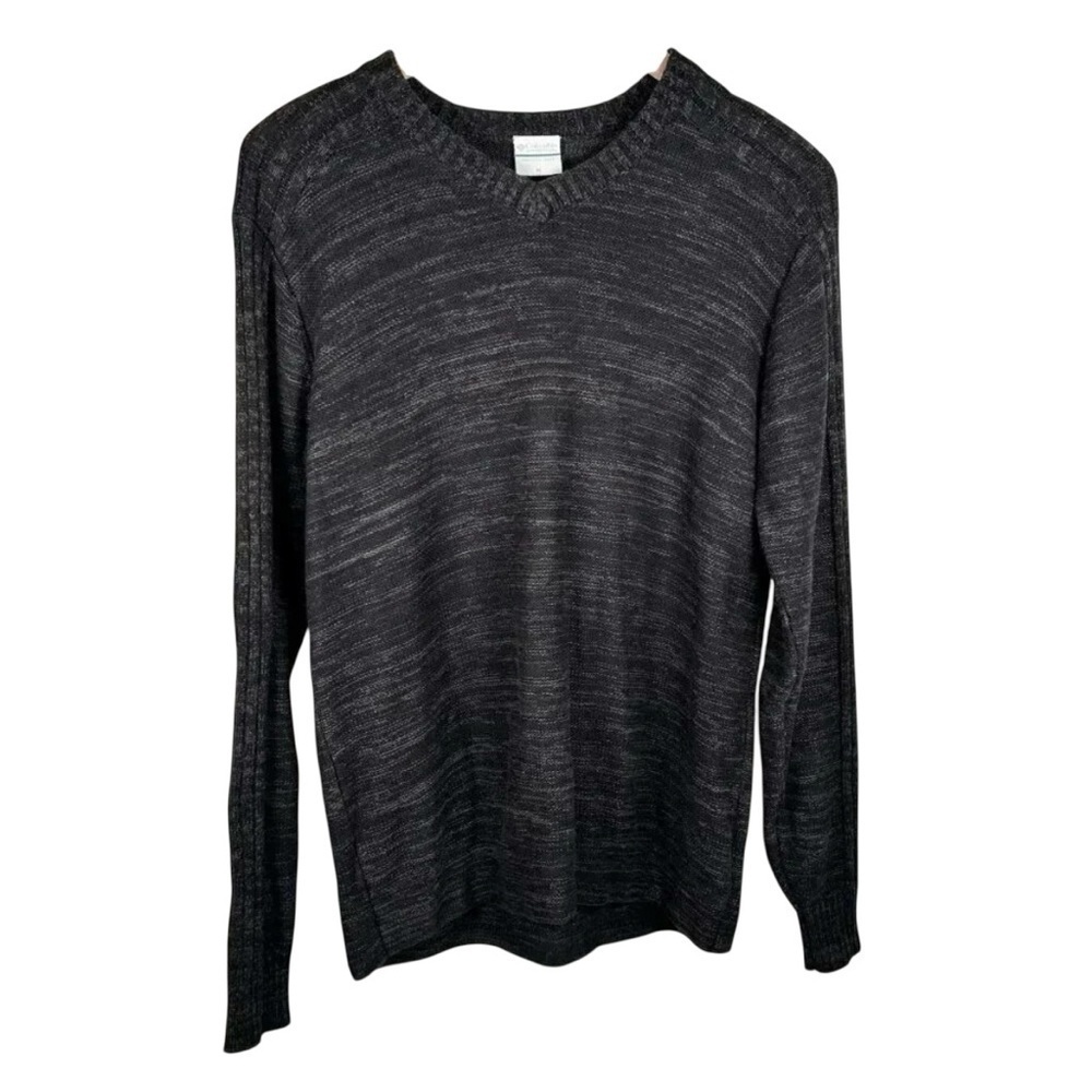 Columbia Size Medium MenCotton Sweater V Neck Hiking Outdoors